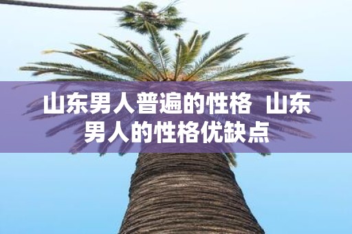 山东男人普遍的性格 山东男人的性格优缺点
