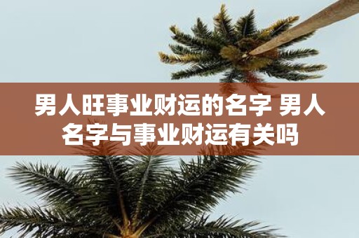 男人旺事业财运的名字 男人名字与事业财运有关吗