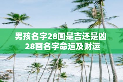 男孩名字28画是吉还是凶 28画名字命运及财运