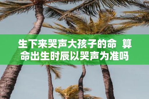 生下来哭声大孩子的命 算命出生时辰以哭声为准吗