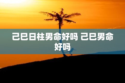 己巳日柱男命好吗 己巳男命好吗