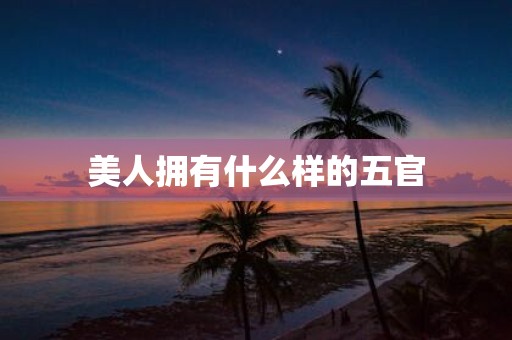 美人拥有什么样的五官