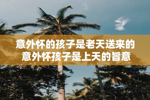 意外怀的孩子是老天送来的 意外怀孩子是上天的旨意