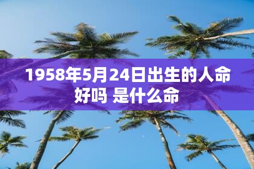 1958年5月24日出生的人命好吗 是什么命