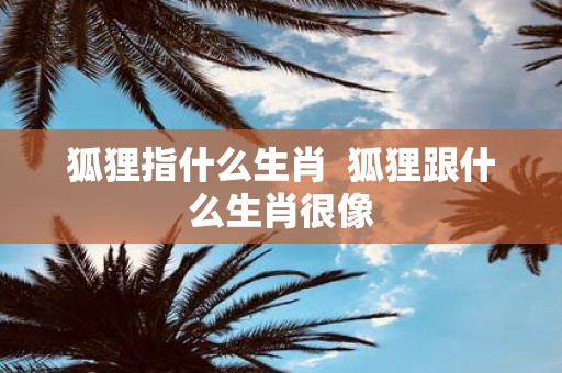 狐狸指什么生肖 狐狸跟什么生肖很像