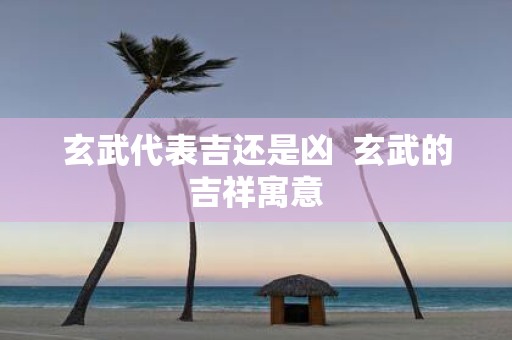 玄武代表吉还是凶 玄武的吉祥寓意