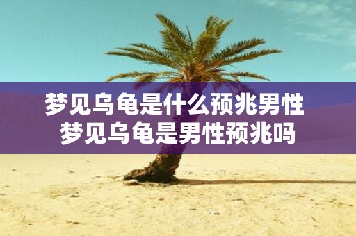 梦见乌龟是什么预兆男性 梦见乌龟是男性预兆吗