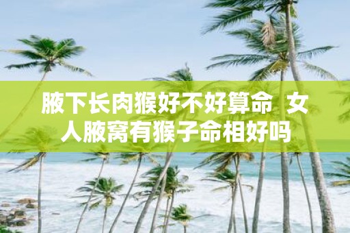 腋下长肉猴好不好算命 女人腋窝有猴子命相好吗