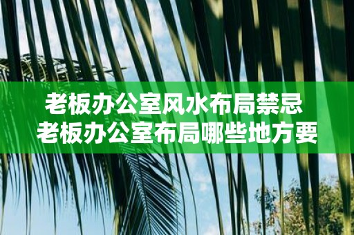 老板办公室风水布局禁忌 老板办公室布局哪些地方要避开