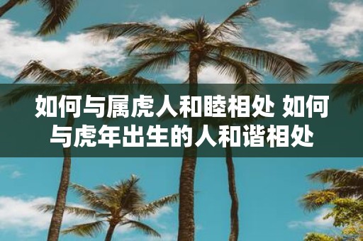 如何与属虎人和睦相处 如何与虎年出生的人和谐相处