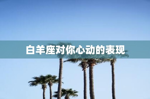 白羊座对你心动的表现