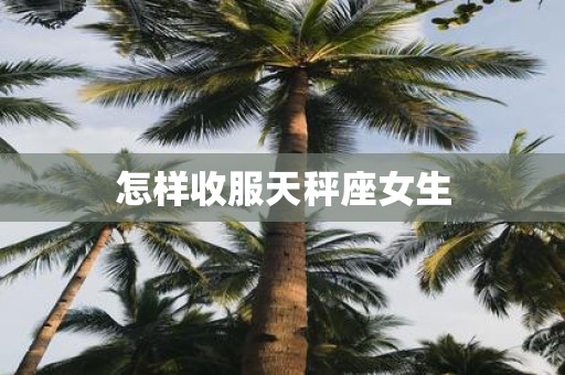 怎样收服天秤座女生