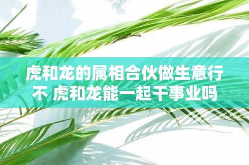 虎和龙的属相合伙做生意行不 虎和龙能一起干事业吗