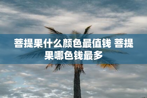 菩提果什么颜色最值钱 菩提果哪色钱最多