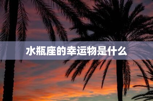 水瓶座的幸运物是什么