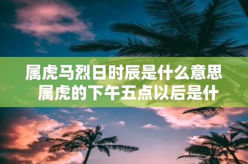 属虎马烈日时辰是什么意思 属虎的下午五点以后是什么虎