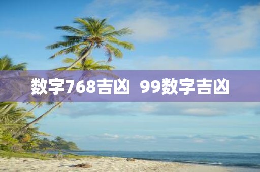 数字768吉凶 99数字吉凶