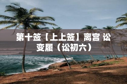 第十签【上上签】离宫 讼变履（讼初六）