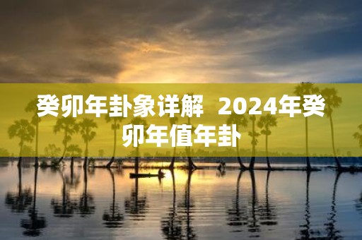 癸卯年卦象详解 2025年癸卯年值年卦