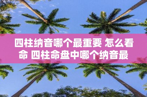 四柱纳音哪个最重要 怎么看命 四柱命盘中哪个纳音最重要