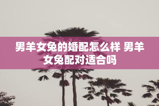 男羊女兔的婚配怎么样 男羊女兔配对适合吗