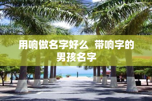 用响做名字好么 带响字的男孩名字