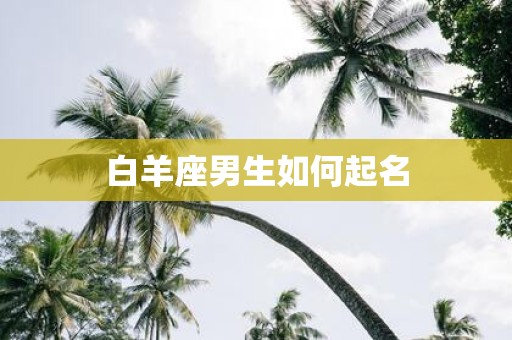 白羊座男生如何起名