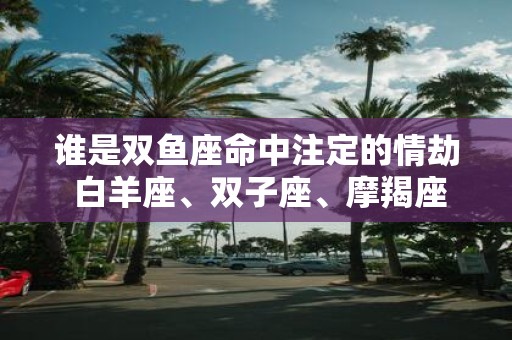 谁是双鱼座命中注定的情劫 白羊座、双子座、摩羯座