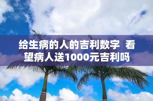 给生病的人的吉利数字 看望病人送1000元吉利吗