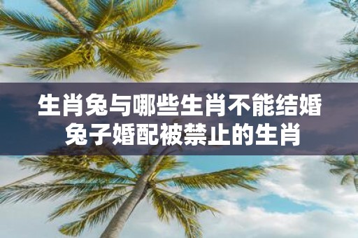 生肖兔与哪些生肖不能结婚 兔子婚配被禁止的生肖
