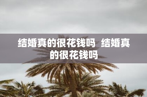结婚真的很花钱吗 结婚真的很花钱吗