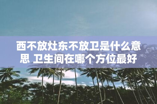 西不放灶东不放卫是什么意思 卫生间在哪个方位最好