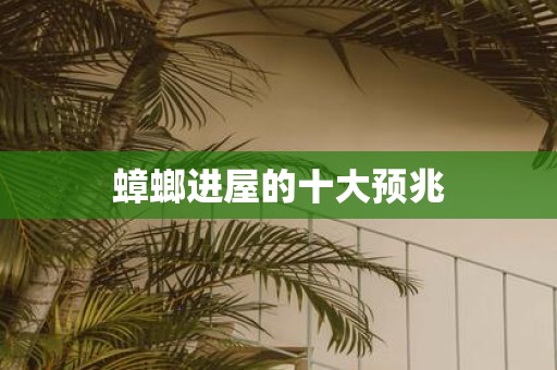 蟑螂进屋的十大预兆