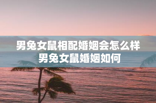 男兔女鼠相配婚姻会怎么样 男兔女鼠婚姻如何