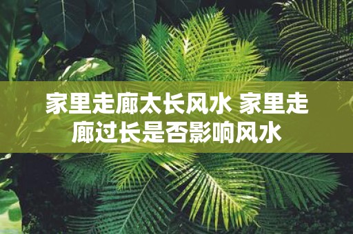 家里走廊太长风水 家里走廊过长是否影响风水