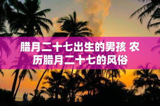 腊月二十七出生的男孩 农历腊月二十七的风俗