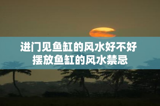 进门见鱼缸的风水好不好 摆放鱼缸的风水禁忌
