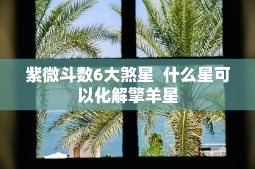 紫微斗数6大煞星 什么星可以化解擎羊星