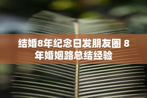 结婚8年纪念日发朋友圈 8年婚姻路总结经验