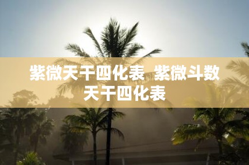 紫微天干四化表 紫微斗数天干四化表