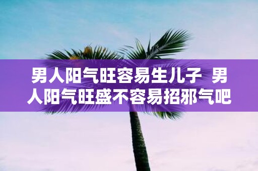 男人阳气旺容易生儿子 男人阳气旺盛不容易招邪气吧