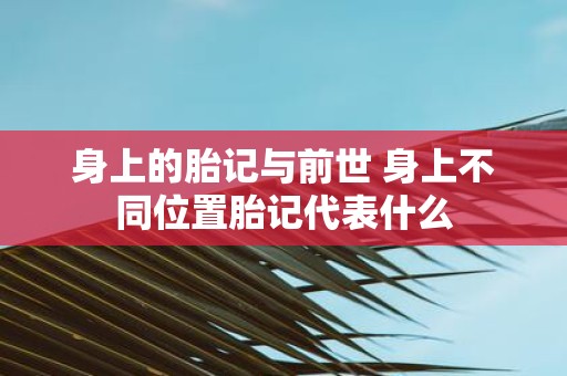 身上的胎记与前世 身上不同位置胎记代表什么