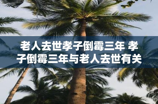 老人去世孝子倒霉三年 孝子倒霉三年与老人去世有关吗