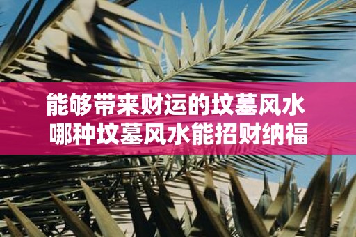 能够带来财运的坟墓风水 哪种坟墓风水能招财纳福