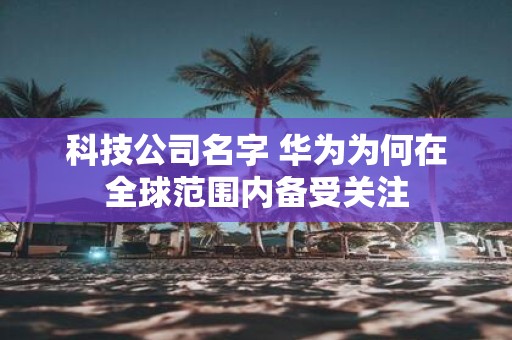 科技公司名字 华为为何在全球范围内备受关注