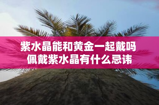 紫水晶能和黄金一起戴吗 佩戴紫水晶有什么忌讳