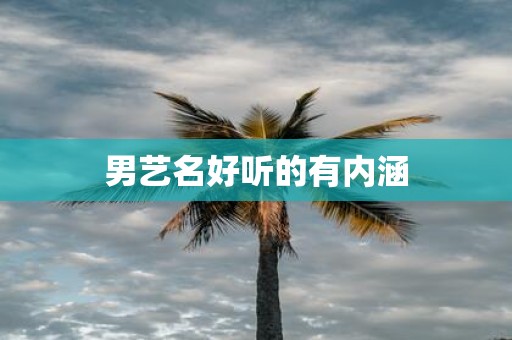 男艺名好听的有内涵