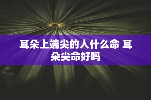 耳朵上端尖的人什么命 耳朵尖命好吗