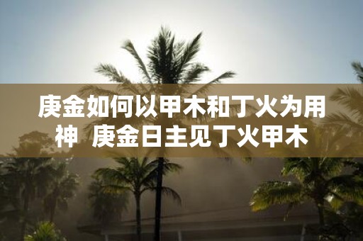 庚金如何以甲木和丁火为用神 庚金日主见丁火甲木