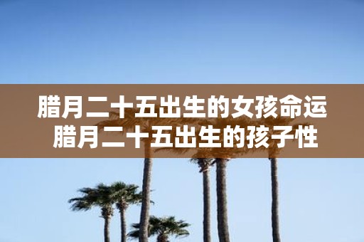 腊月二十五出生的女孩命运 腊月二十五出生的孩子性格分析